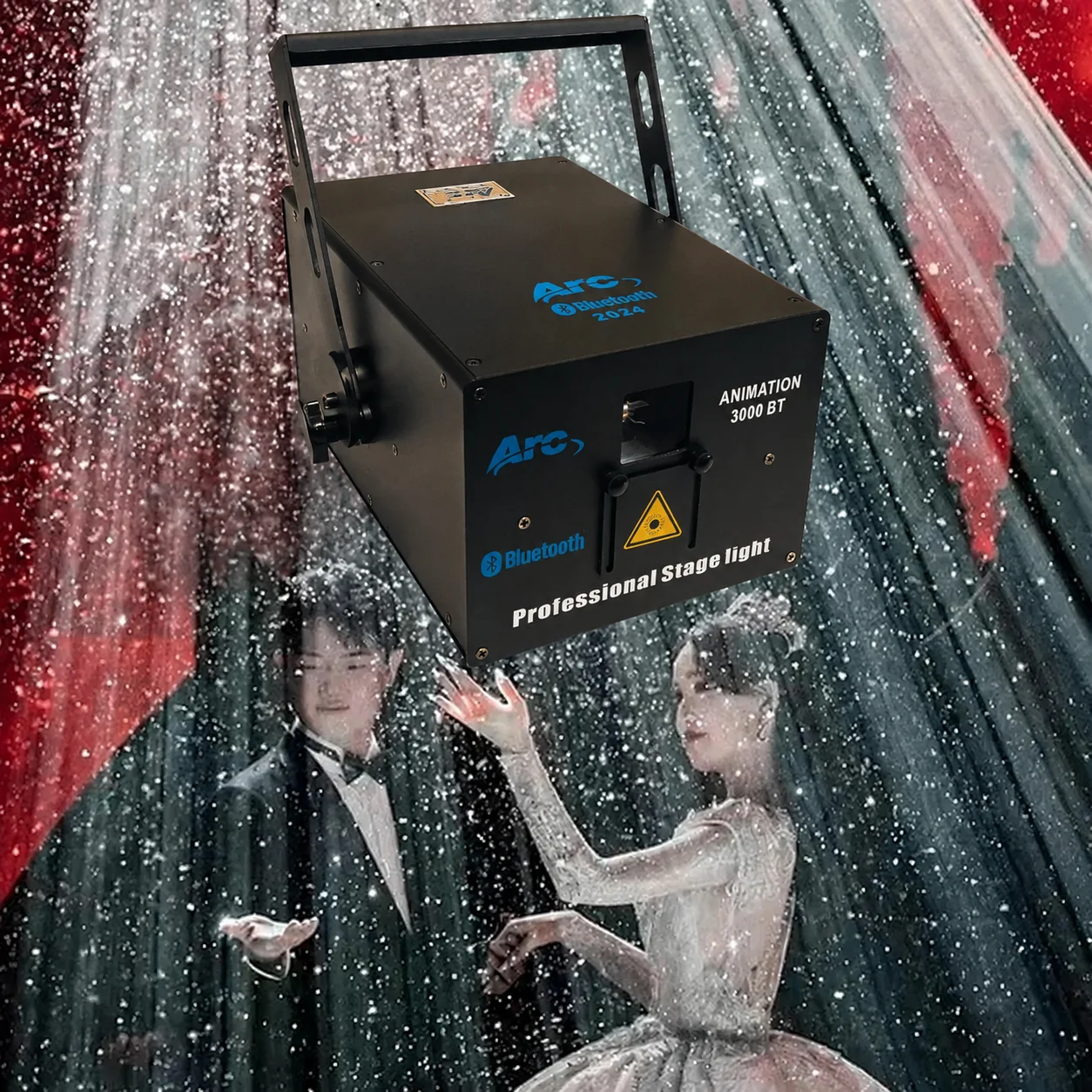 رقص نور لیزری تانگو 3 وات فول کالر بلوتوثی ARC انیمیشن